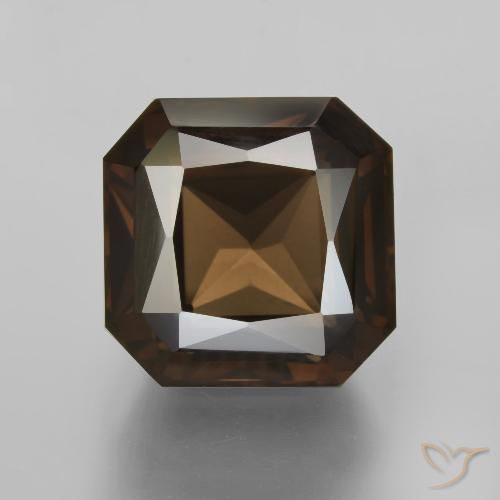 Quarzo fumé a taglio ottagonale da 12,25 ct, 13,8 x 13,7 mm dal Brasile, Photo A