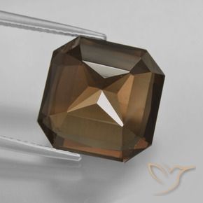 Smoky Quartz Gemstone in 14 x 14 mm (calibrated) Size for Sale, Smoky Quartz Stone in Umber Brown Color