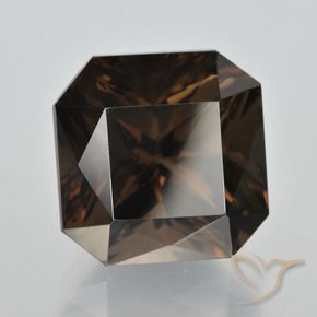 12.53 ct Brown Smoky Quartz Stone, Natural Smoky Quartz in Octagon / Scissor Cut Shape for Sale