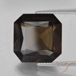 13.20 ct Brown Smoky Quartz Stone, Natural Smoky Quartz in Octagon / Scissor Cut Shape for Sale
