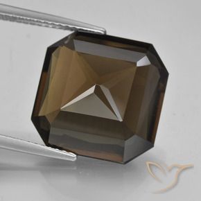 Smoky Quartz Gemstone in 15 x 15 mm (calibrated) Size for Sale, Smoky Quartz Stone in Umber Brown Color