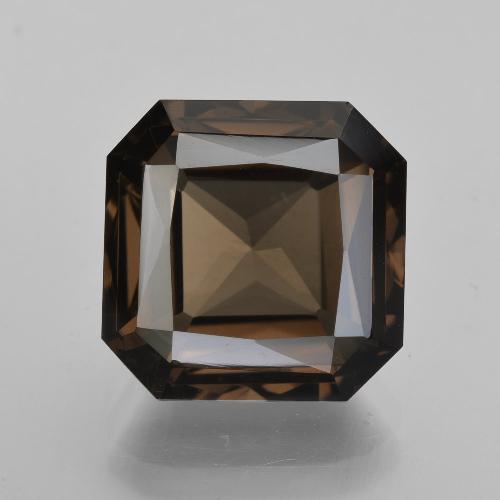 Dark Brown Smoky Quartz Gem - 7.2ct Octagon / Scissor Cut (ID: 408276)