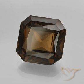 7.63 ct Brown Smoky Quartz Stone, Natural Smoky Quartz in Octagon / Scissor Cut Shape for Sale