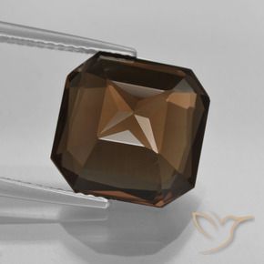 Smoky Quartz Gemstone in 12 x 12 mm (calibrated) Size for Sale, Smoky Quartz Stone in Umber Brown Color