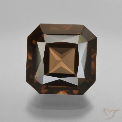 8.21ct Natural Reddish Brown Smoky Quartz, Emerald Cut, VVS