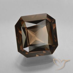8.21 ct Brown Smoky Quartz Stone, Natural Smoky Quartz in Octagon / Scissor Cut Shape for Sale