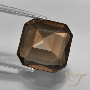 Smoky Quartz Gemstone in 12 x 12 mm (calibrated) Size for Sale, Smoky Quartz Stone in Reddish Brown Color