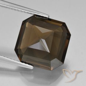 Smoky Quartz Gemstone in 13 x 13 mm (calibrated) Size for Sale, Smoky Quartz Stone in Umber Brown Color