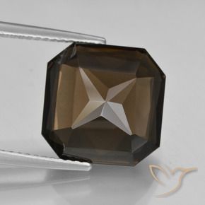 Smoky Quartz Gemstone in 12 x 12 mm (calibrated) Size for Sale, Smoky Quartz Stone in Dark Brown Color