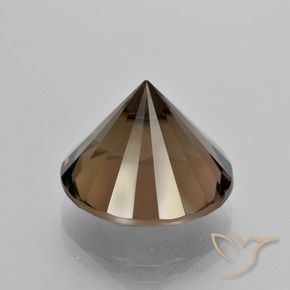 Smoky Quartz Gemstone in 15 mm (calibrated) Size for Sale, Smoky Quartz Stone in Medium Brown Color