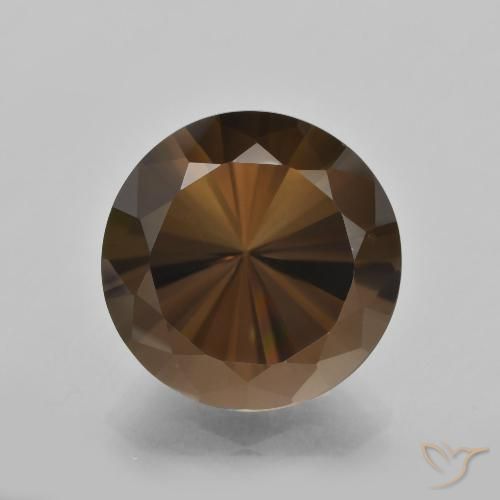 10.65ct Natural Chocolate Brown Smoky Quartz, Round, VVS