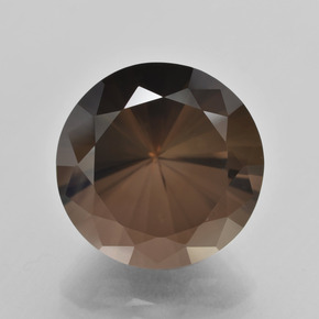 14.09 ct Brown Smoky Quartz Gemstone, Smoky Quartz Gem in Diamond-Cut Shape for Sale.