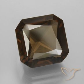 9.55 ct Brown Smoky Quartz Stone, Natural Smoky Quartz in Octagon / Scissor Cut Shape for Sale
