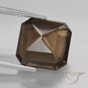 Smoky Quartz Gemstone in 13 x 13 mm (calibrated) Size for Sale, Smoky Quartz Stone in Medium Brown Color