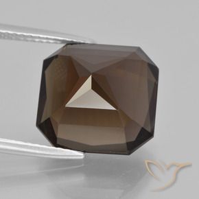 Smoky Quartz Gemstone in 13 x 13 mm (calibrated) Size for Sale, Smoky Quartz Stone in Dark Brown Color