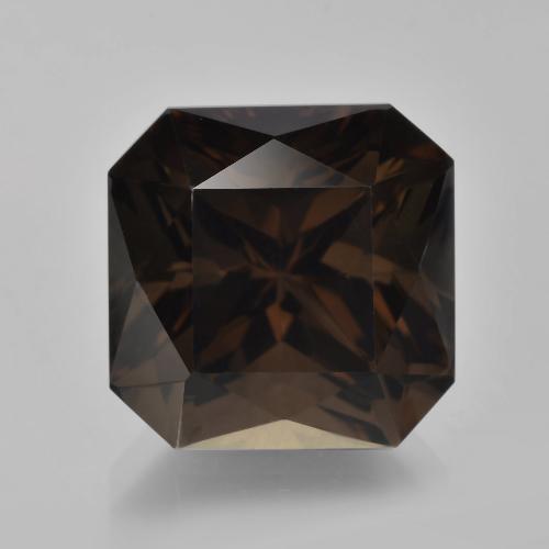 Deep Chocolate Brown Rauchquarz Edelstein - 9.3ct Oktagon Scheren Schliff (ID: 408317)