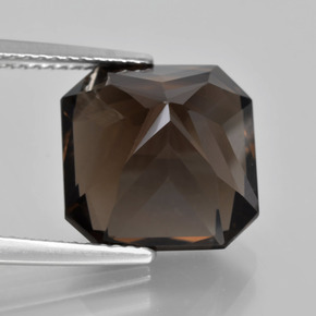 Smoky Quartz Gemstone in 12 x 12 mm (calibrated) Size for Sale, Smoky Quartz Stone in Deep Chocolate Brown Color