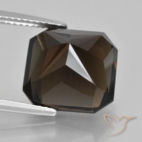 Smoky Quartz Gemstone in 13 x 13 mm (calibrated) Size for Sale, Smoky Quartz Stone in Dark Brown Color