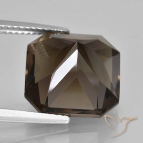 Smoky Quartz Gemstone in 13 x 13 mm (calibrated) Size for Sale, Smoky Quartz Stone in Umber Brown Color