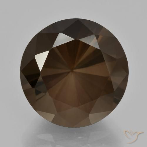 10.19ct Natural Deep Brown Smoky Quartz, Round, VVS