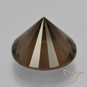 Smoky Quartz Gemstone in 15 mm (calibrated) Size for Sale, Smoky Quartz Stone in Deep Brown Color