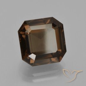 5.10 ct Brown Smoky Quartz Stone, Natural Smoky Quartz in Octagon Facet Shape for Sale