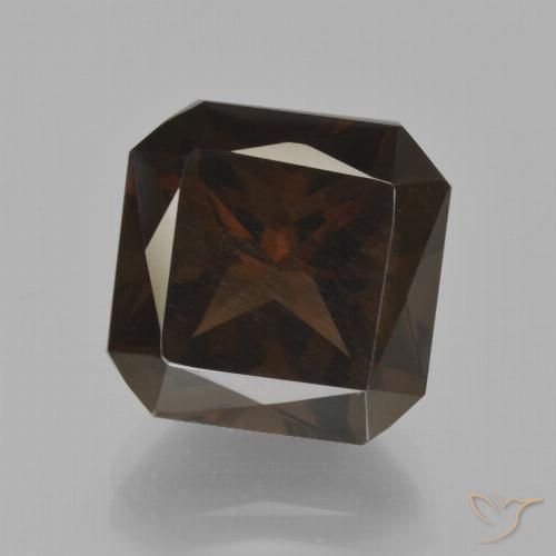 8.80ct Natural Medium Brown Smoky Quartz, Emerald Cut, VS