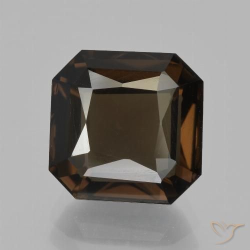 5.07ct Natural Medium Brown Smoky Quartz, Emerald Cut, VS