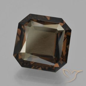 10.26 ct Brown Smoky Quartz Stone, Natural Smoky Quartz in Octagon / Scissor Cut Shape for Sale