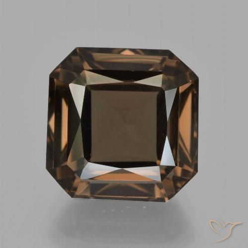 7.63ct Natural Brown Smoky Quartz, Emerald Cut, VS