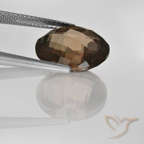 Smoky Quartz Gemstone in 14 mm (calibrated) Size for Sale, Smoky Quartz Stone in Umber Brown Color