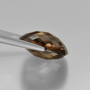 Smoky Quartz Gemstone in 16 x 16 mm (calibrated) Size for Sale, Smoky Quartz Stone in Umber Brown Color