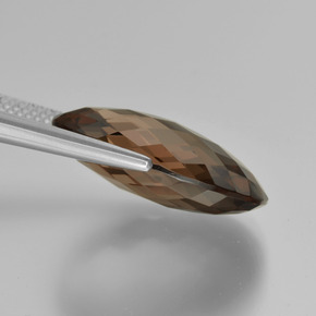 Smoky Quartz Gemstone in 20 x 15 mm (calibrated) Size for Sale, Smoky Quartz Stone in Chocolate Brown Color