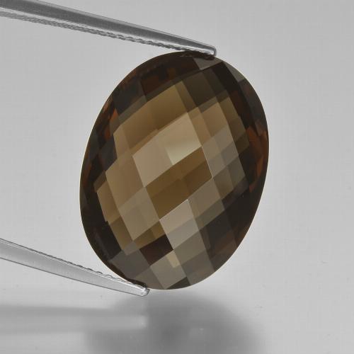 来自巴西 15,53 克拉椭圆形棕色烟晶,尺寸 19,9 x 15 mm 毫米,天然宝石,vvs 净度,1 颗棕色烟晶,莫氏硬度为 7 适合日常佩戴饰品, Photo A