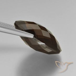 Smoky Quartz Gemstone in 20 x 15 mm (calibrated) Size for Sale, Smoky Quartz Stone in Chocolate Brown Color