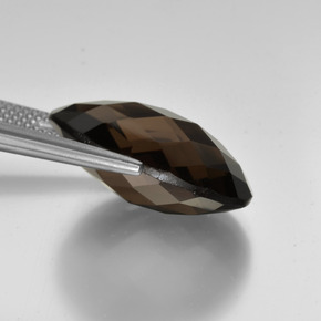 Smoky Quartz Gemstone in 20 x 15 mm (calibrated) Size for Sale, Smoky Quartz Stone in Medium Brown Color