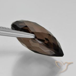 Smoky Quartz Gemstone in 16 x 12 mm (calibrated) Size for Sale, Smoky Quartz Stone in Brown Color