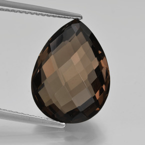 7.5ct Pear Double-Sided Checkerboard Brown Smoky Quartz for sale thumb image of 7.5ct Pear Double-Sided Checkerboard Brown Smoky Quartz (ID: 417150)