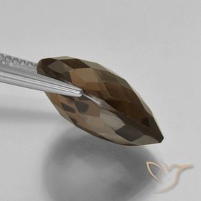 Smoky Quartz Gemstone in 16 x 12 mm (calibrated) Size for Sale, Smoky Quartz Stone in Chocolate Brown Color