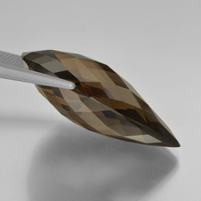 Smoky Quartz Gemstone in 34.8 x 22 mm Size for Sale, Smoky Quartz Stone in Brown Color