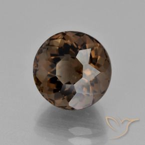 5.23 ct Brown Smoky Quartz Stone, Natural Smoky Quartz in Round Petal Cut Shape for Sale