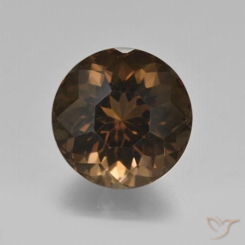 8.25ct Natural Dark Blue Smoky Quartz, Round, VVS-VS
