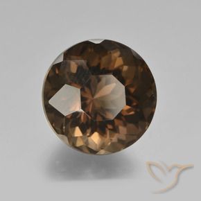 8.25 ct Brown Smoky Quartz Stone, Natural Smoky Quartz in Round Petal Cut Shape for Sale