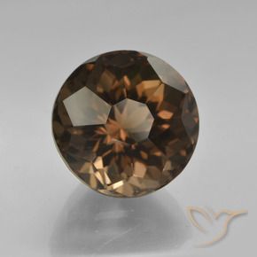 7.66 ct Brown Smoky Quartz Stone, Natural Smoky Quartz in Round Petal Cut Shape for Sale