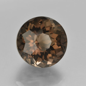 8.79 ct Brown Smoky Quartz Stone, Natural Smoky Quartz in Round Petal Cut Shape for Sale