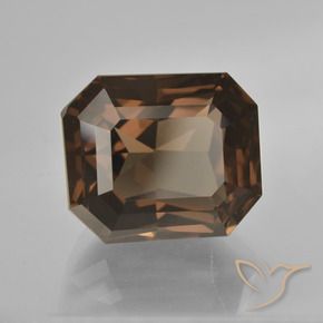 8.66 ct Brown Smoky Quartz Stone, Natural Smoky Quartz in Asscher Cut Shape for Sale