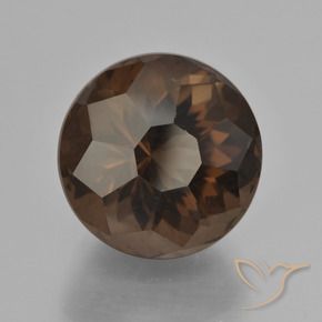 10.25 ct Brown Smoky Quartz Stone, Natural Smoky Quartz in Round Petal Cut Shape for Sale