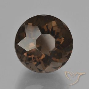 10.75 ct Brown Smoky Quartz Stone, Natural Smoky Quartz in Round Petal Cut Shape for Sale