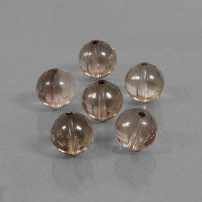 Gingerbread Brown Дымчатый Кварц Камень - 7.3ct Просверленный Шар (ID: 423078)