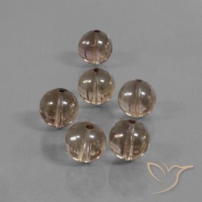 Smoky Quartz Gemstones in 10 mm (calibrated) Size for Sale, Smoky Quartz Stones in Warm Brown Color